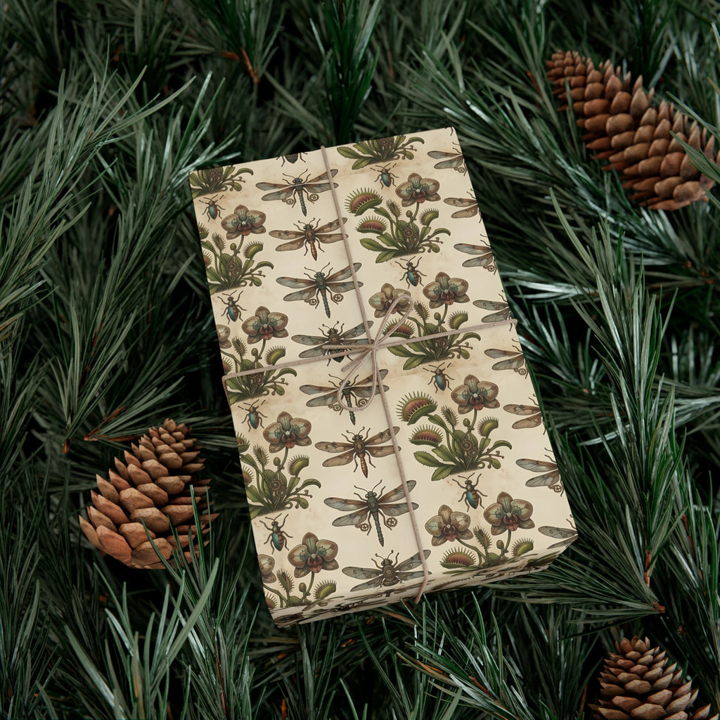 Muted Floral Pattern Gift Wrap Papers | Botanical Wrapping Paper Roll