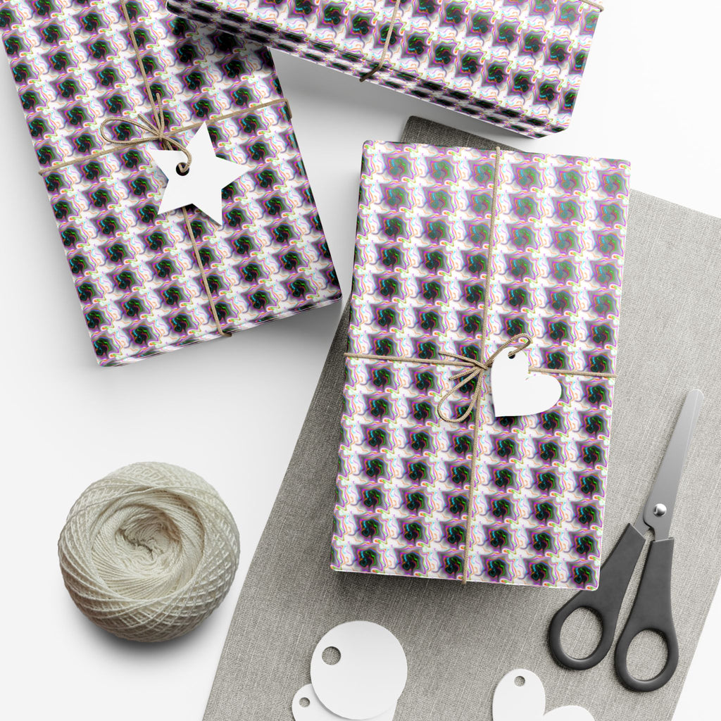 Purple Geometric Grid Gift Wrap Paper | Wrapping Paper Roll