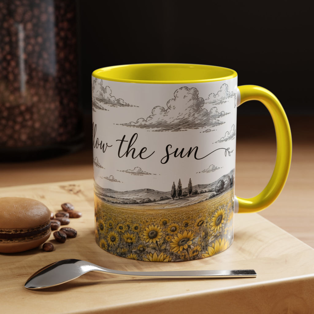 Follow the Sun Sunflower Ceramic Mug