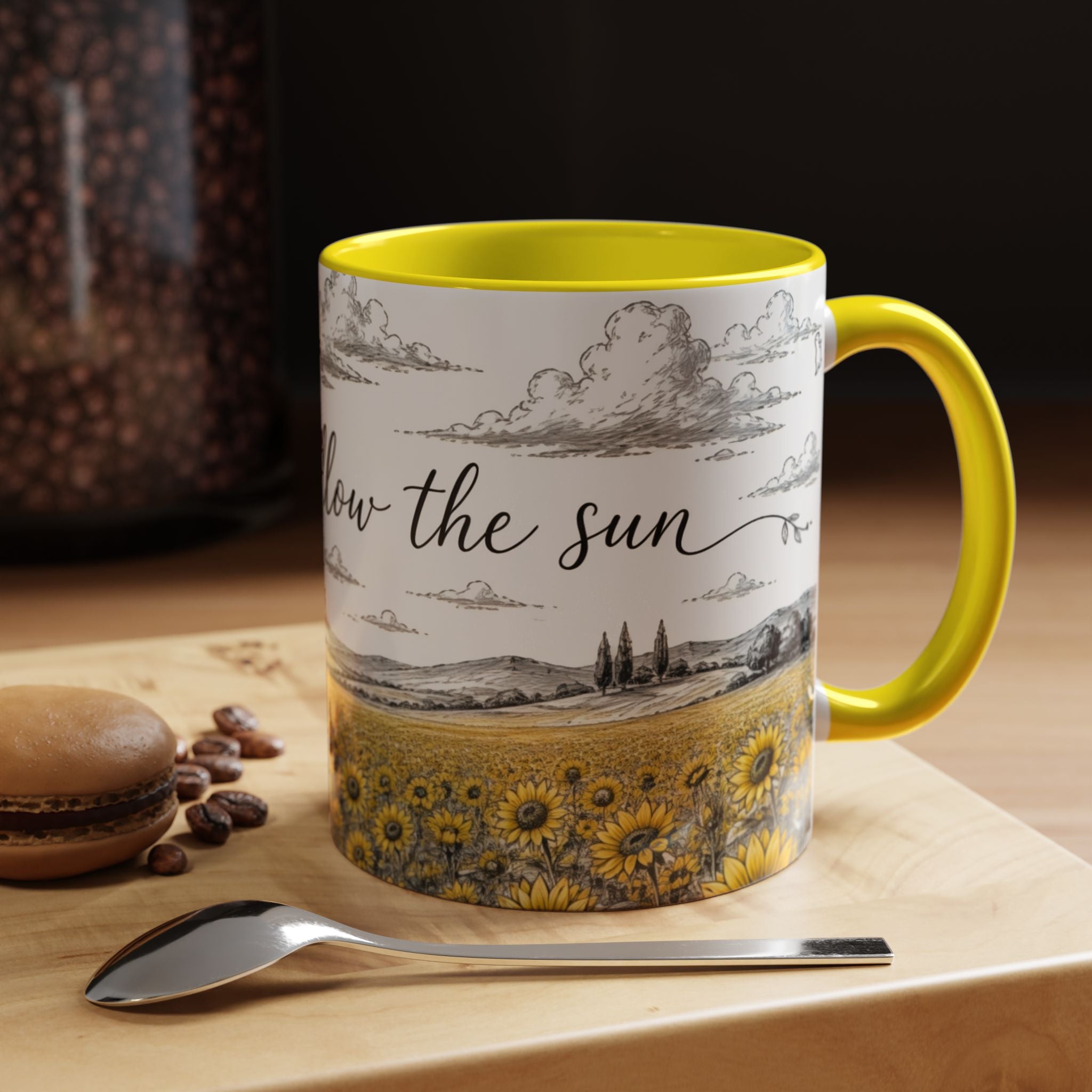 Follow the Sun Sunflower Ceramic Mug