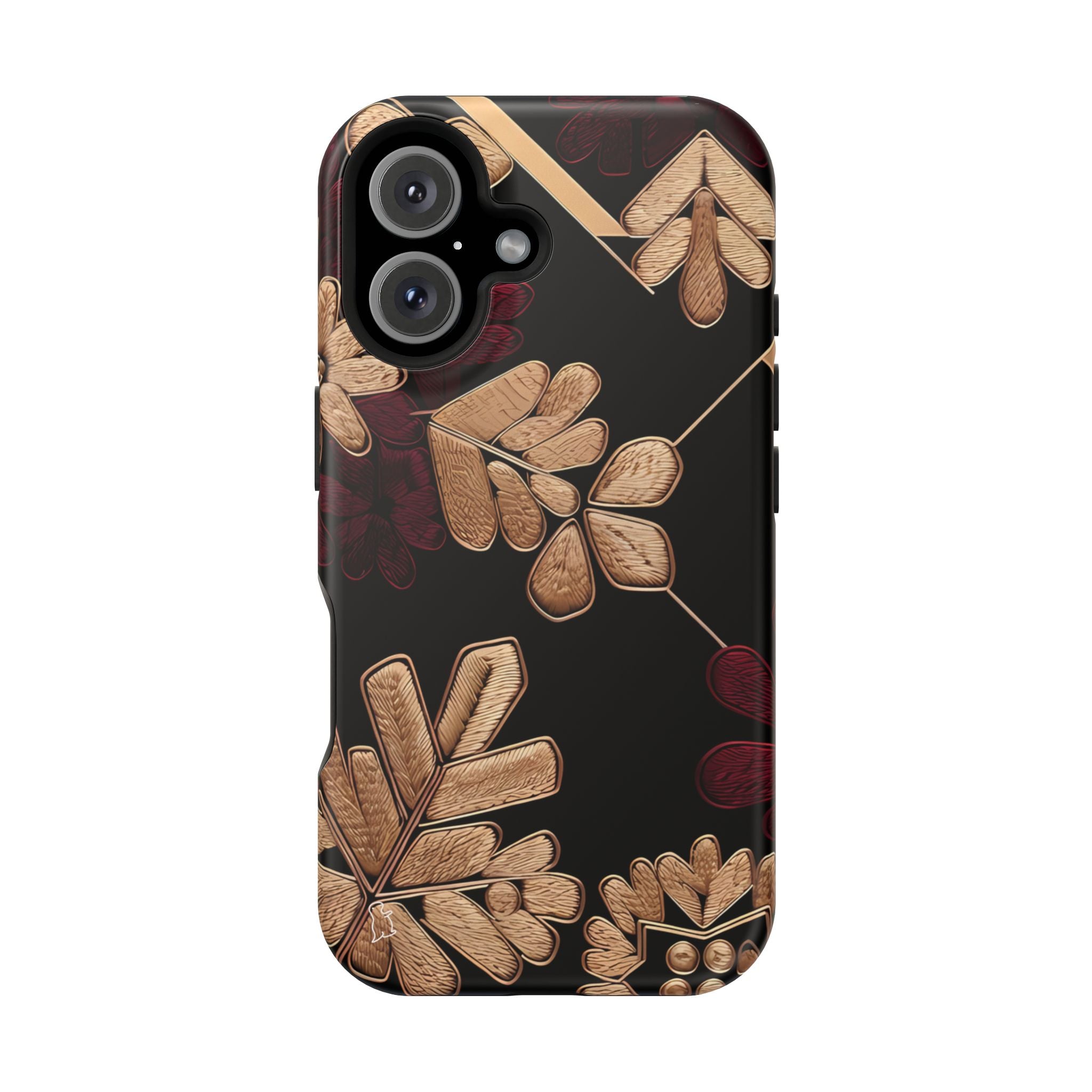 Gold Leaf Floral Phone Case | Impact-Resistant Case