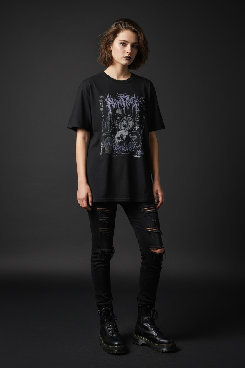 Metal Band Graphic T-Shirt