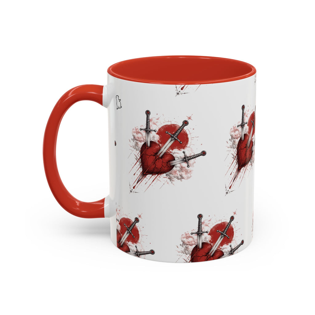 Heart Pierced by Sword Ceramic Mug