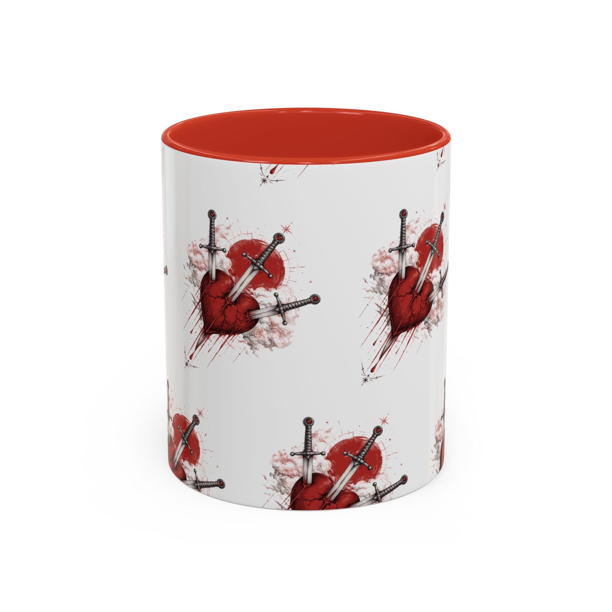 Heart Pierced by Sword Ceramic Mug
