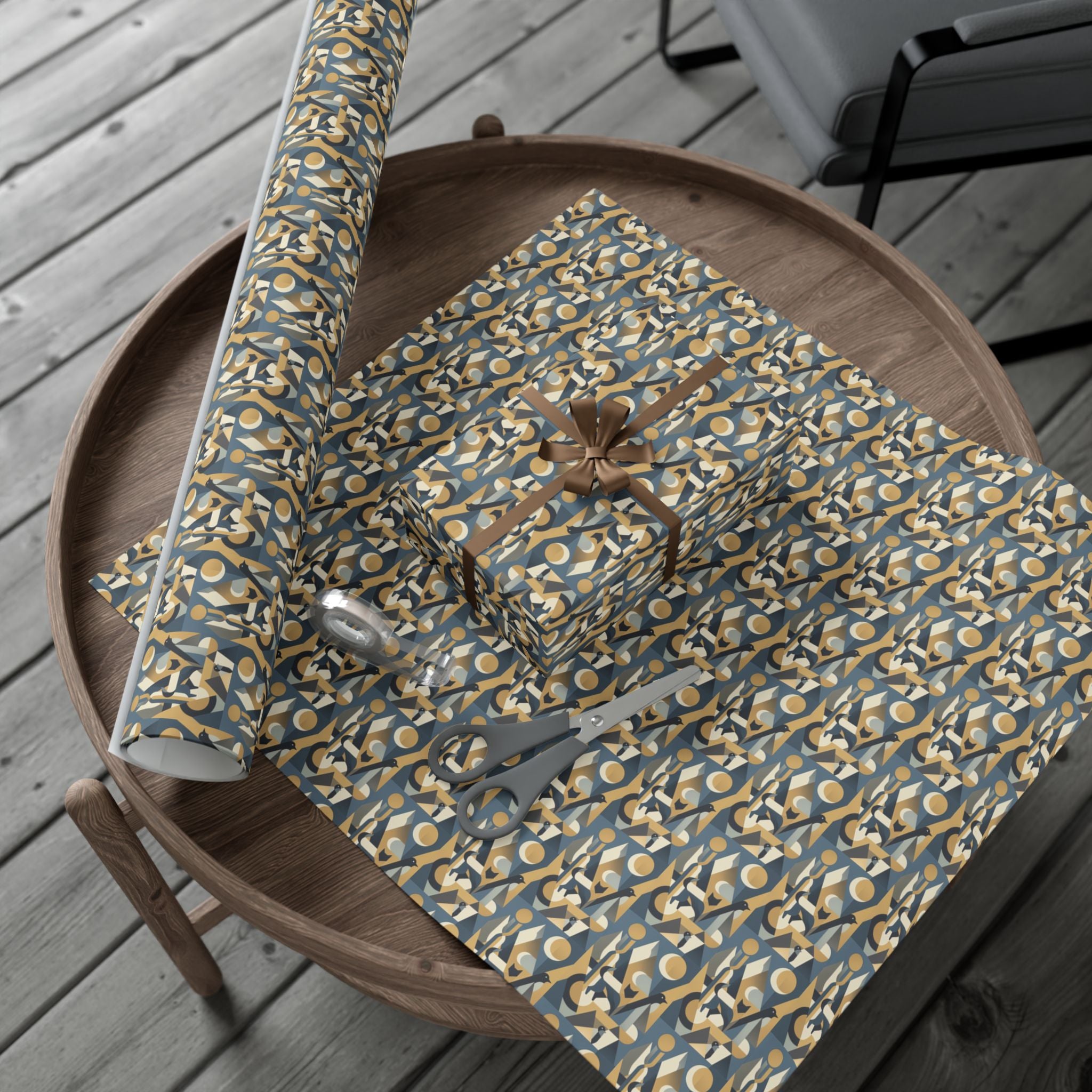Abstract Geometric Pattern Gift Wrap Papers | Midcentury Modern Wrapping Paper