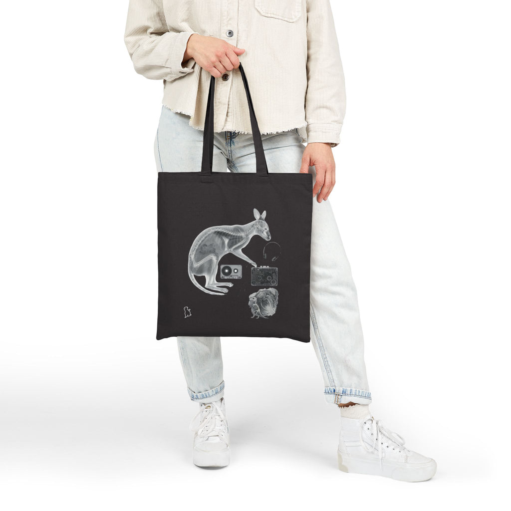 Canvas Tote Bag — Vintage Kangaroo X-Ray Illustration Shopper