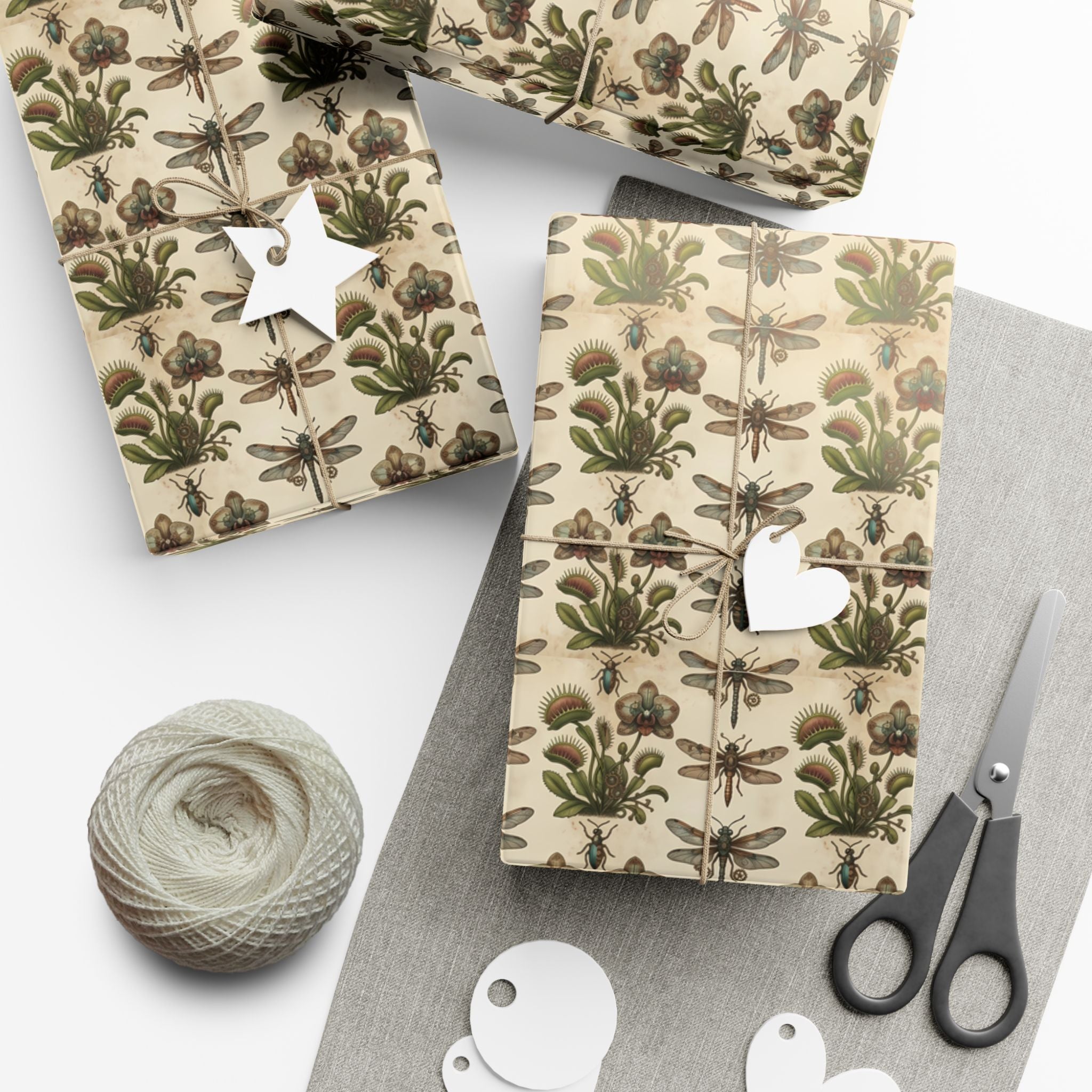 Muted Floral Pattern Gift Wrap Papers | Botanical Wrapping Paper Roll