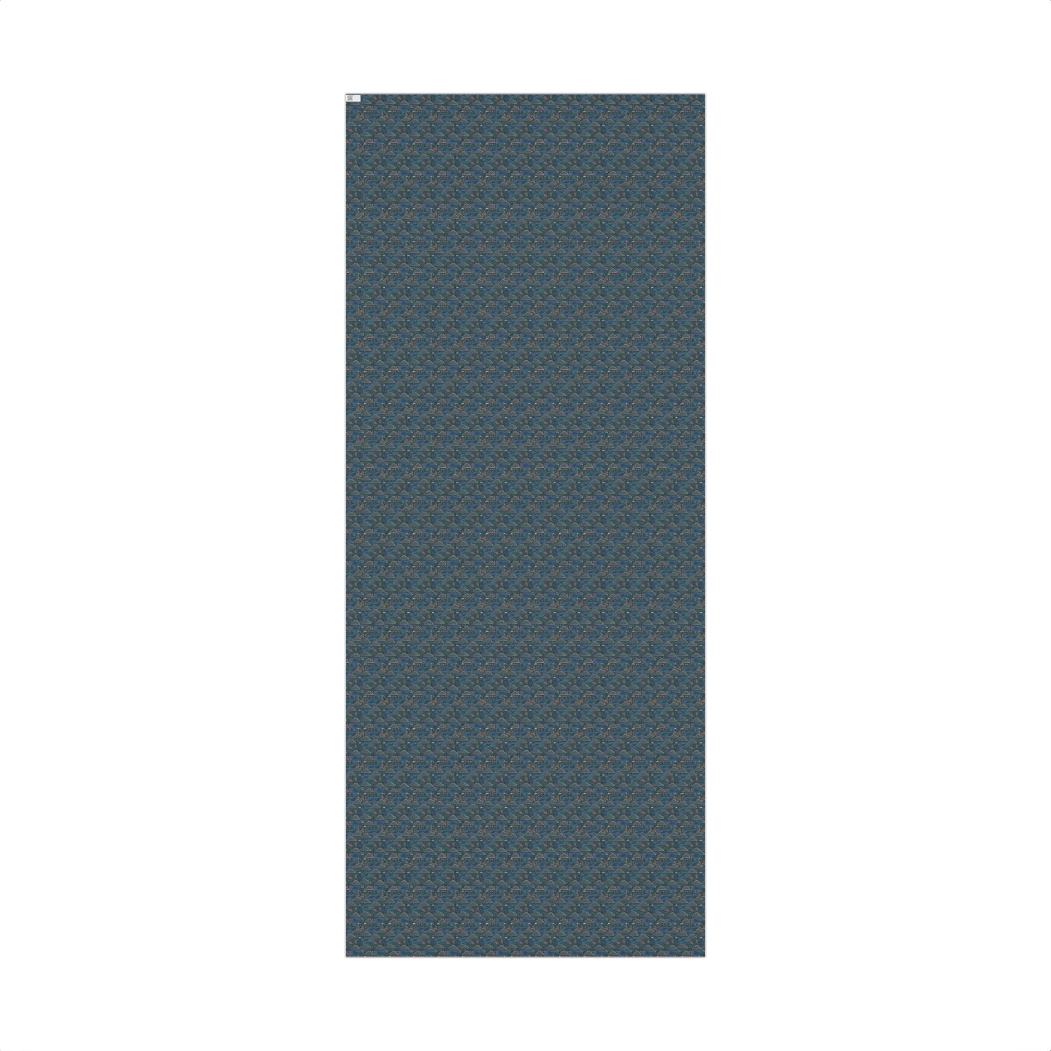 Blue Geometric Hills gift wrap paper | Repeating pattern, Landscape motif