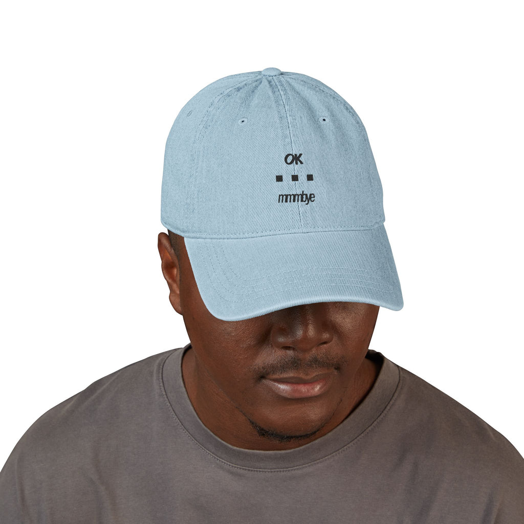 Embroidered Denim Cap